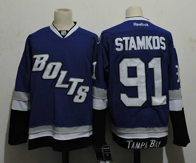 Tampa Bay Lightning #91 Stamkos Blue Third Stitched Jersey